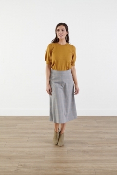 plaid maxi pencil skirt