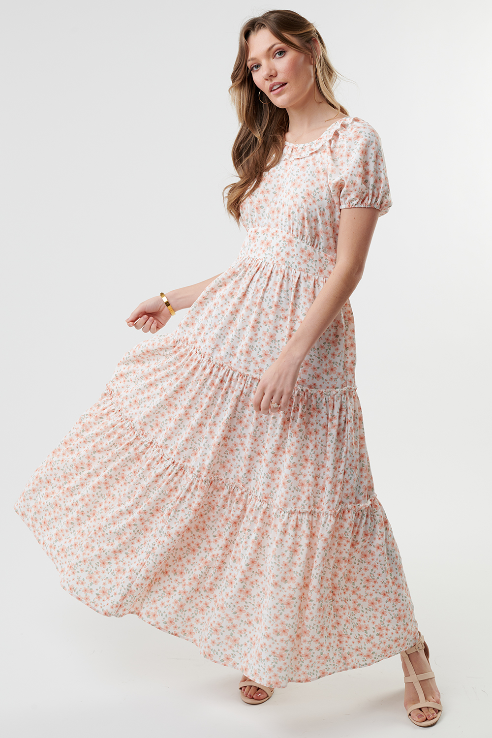 Ruffle Neck Dress - Sweet Salt Modest Clothing image.