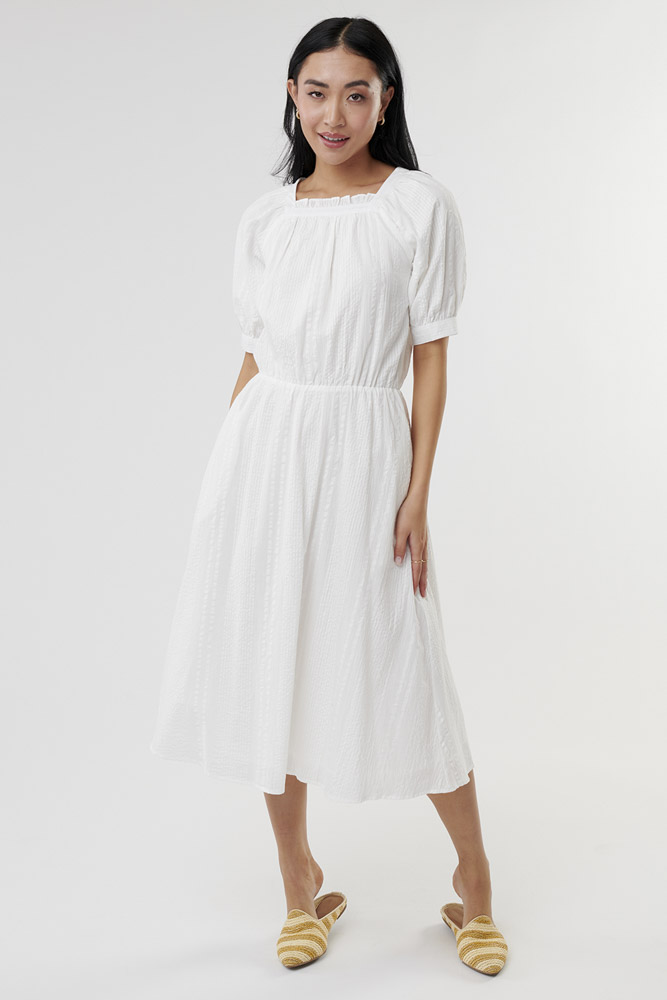 Ruffle Square Neck Dress | Sweet Salt Modest Clothing