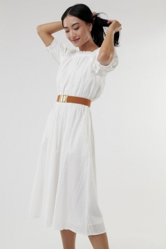 Ruffle Square Neck Dress