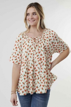 Top Tie Neck Raglan Sleeve