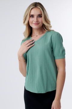 Top V Neck Neckline Detail