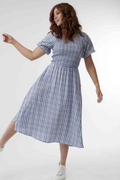 Dress Raglan Sleeve Smocked Bodice