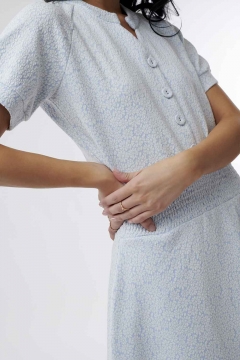 Dress Elastic Waist Puff Sleeve