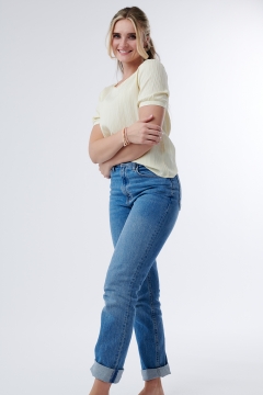Top V Neck Neckline Detail