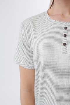 Top Knit Raw Hem Sleeve