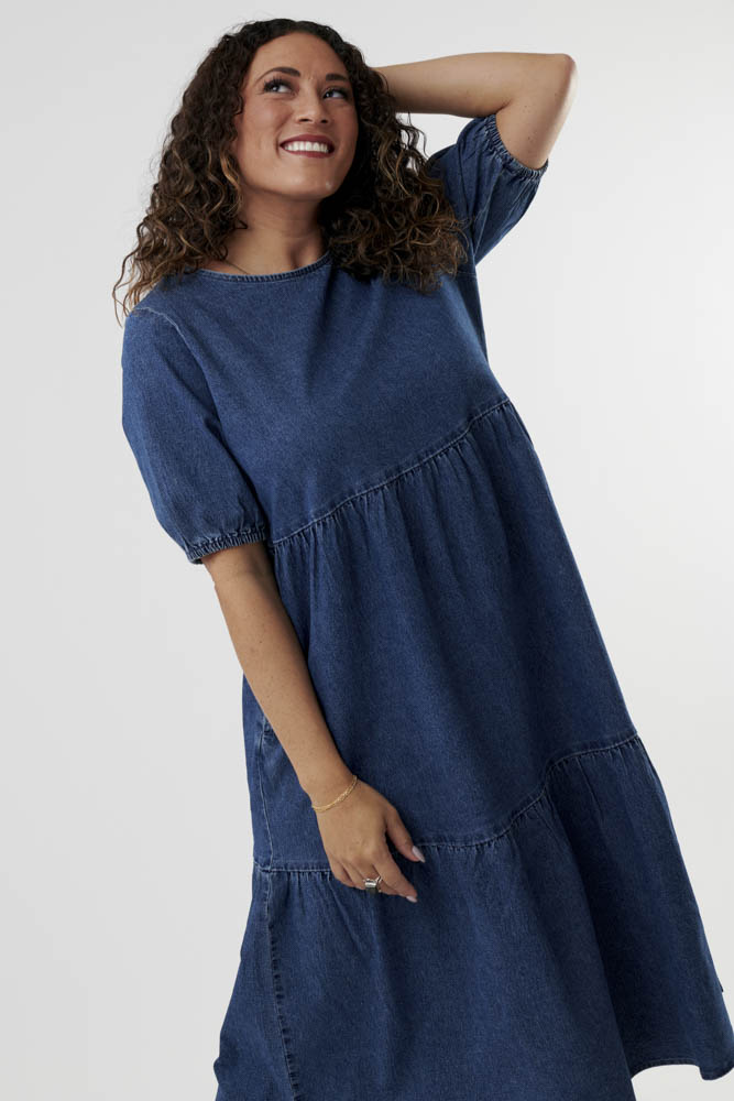 Dress Tiered Midi | Sweet Salt Modest Clothing