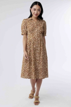 Scarlett - Dress Wide Waist Band Button Down