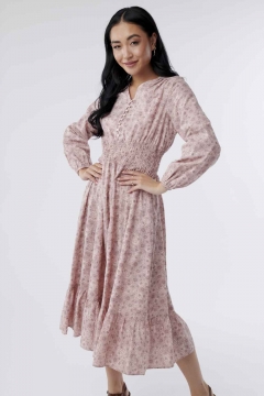 Chloe - Dress V-Neck Puffed Long Sleeve