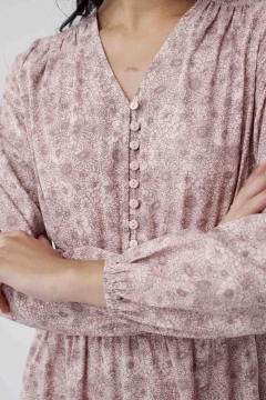 Chloe - Dress V-Neck Puffed Long Sleeve