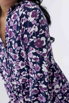 Adeline - Dress Mandarin Collar Tiered