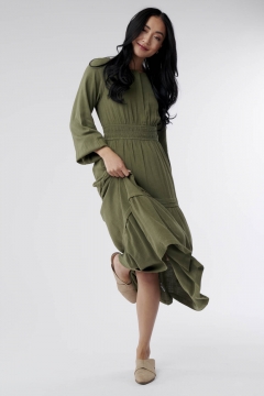 Eloise - Dress Wide Hidden Placket Pintuck