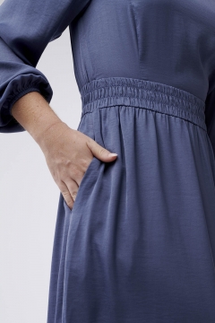 Victoria - Dress Pin Tuck Yoke Ruffle Detail
