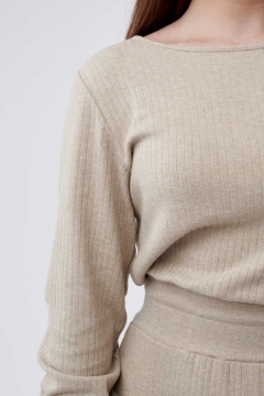 Savannah - Dress Ribbed Knit Side Slit