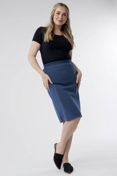 Isabella - Skirt Jacquard Knit Princess Seam Pencil