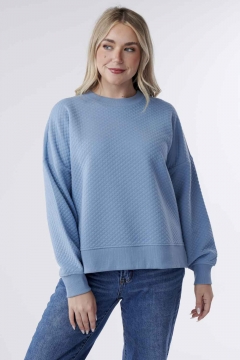 Gabriella - Top Jacquard Knit Sweatshirt