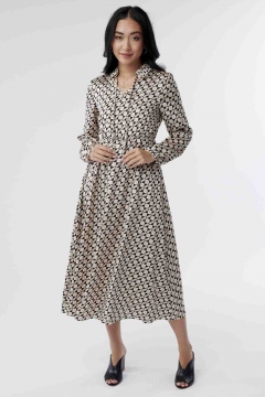 Hillary - Dress Neck Tie Collar A Line