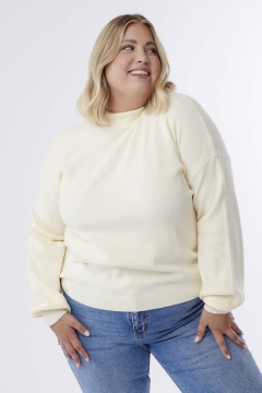 Jane - Top Turtleneck Puff Sleeve Sweater
