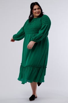 Lily - Dress Smocked Bodice Tiered Skirt