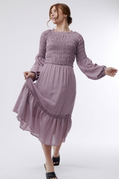 Lily - Dress Smocked Bodice Tiered Skirt