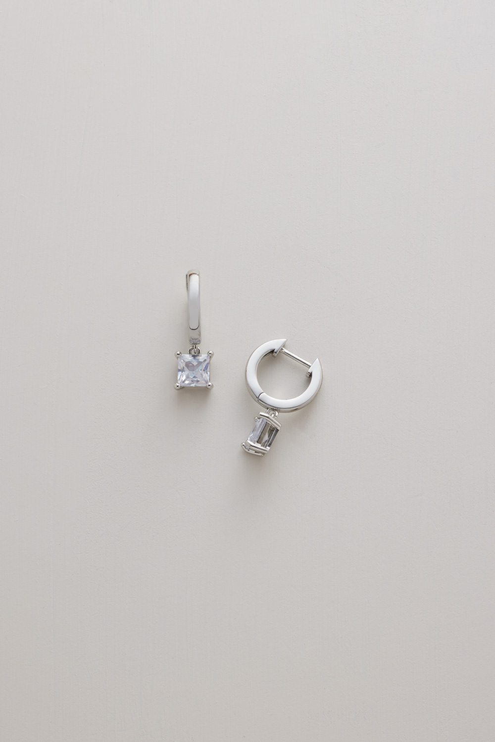 Square glass earrings hotsell