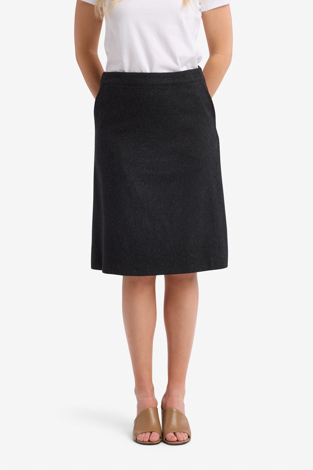 Skirt Perfect A Line Knee Length Black | Sweet Salt Modest Clothing