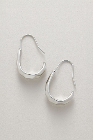 Earring Silver Hoop With Hook