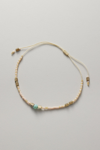 Bracelet Seed Bead Gold/Pink