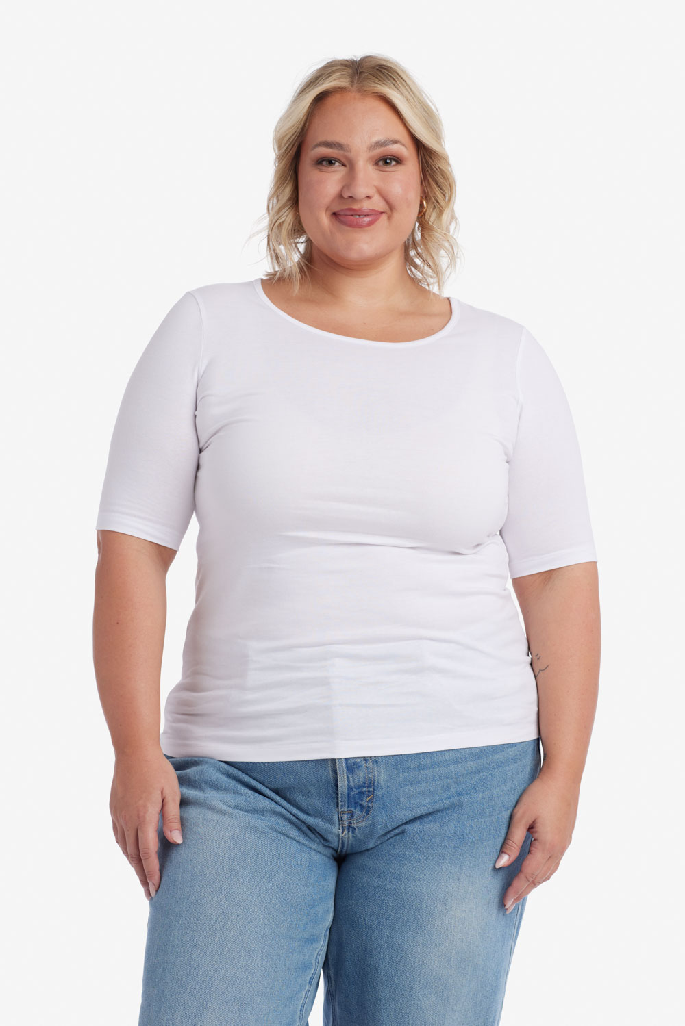 Women's Ultimate White Half Sleeve Top | Sweet Salt Clothing