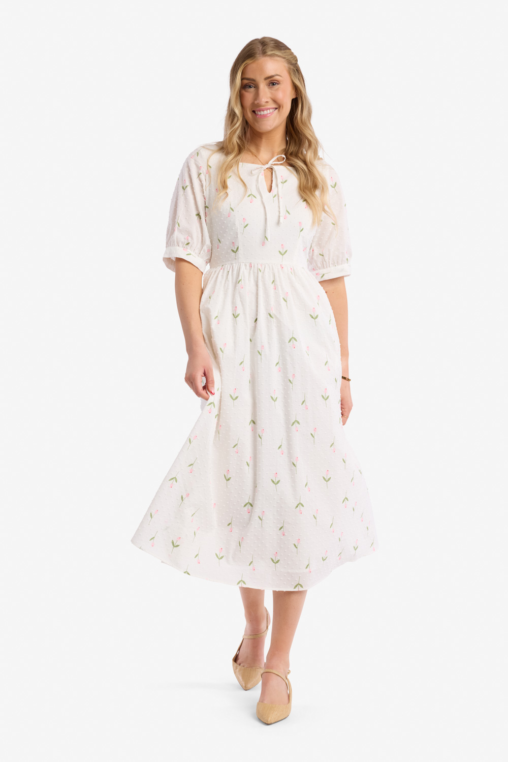 sachin and babi light blue dress FARM Rio Berry Garden Embroidered Satin Minidress main image 0