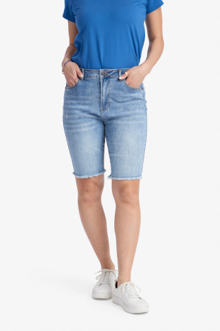Frayed Hem Bermuda Shorts