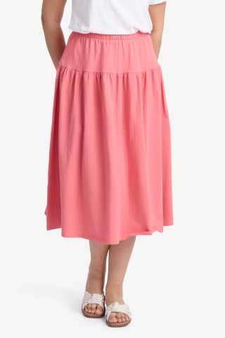 Pink Drop Waist Modest Skirt